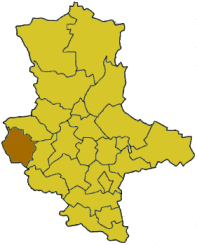 Lage des Landkreises Wernigerode in Sachsen-Anhalt
