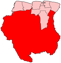 Sipaliwini (rojo oscuro), Surinam
