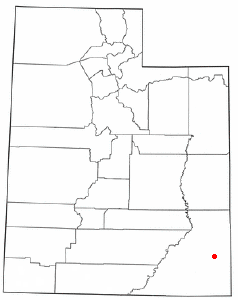 Localización de Blanding, Utah