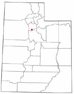 Localización de Bluffdale, Utah