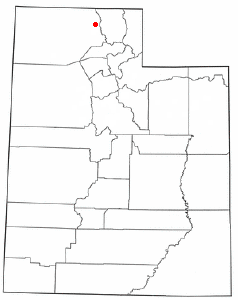 Localización de Deweyville, Utah
