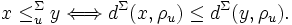 x\leq_u^{\Sigma} y\Longleftrightarrow d^\Sigma(x,\rho_u)\leq
d^\Sigma(y,\rho_u).