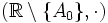 (\mathbb{R} \setminus \{ A_0 \}, \cdot)